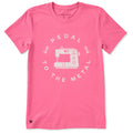 Women's Pedal to the Metal Sewing Machine Circle Short Sleeve Crusher Tee