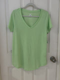V-neck Paradise Green T-Shirt Tee Blouse