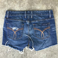Blue Distressed Denim Shorts