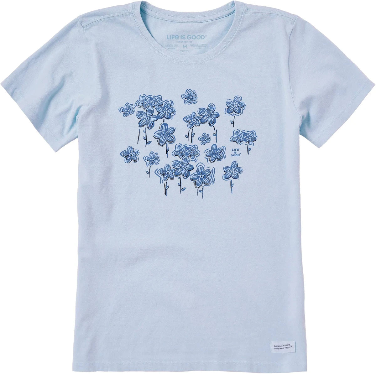 Life Is Good Women's Forget Me Nots Cotton T-Shirt